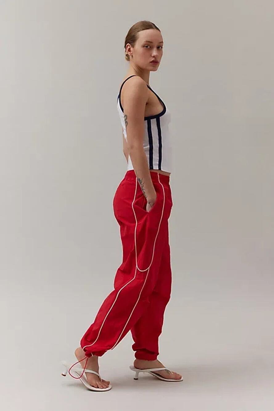 BDG Jess Nylon Track Pant red size small
